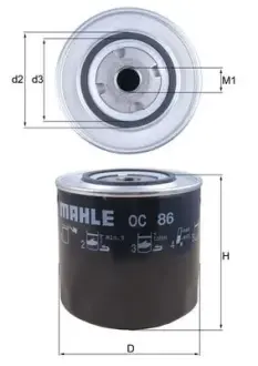 Масляний фiльтр MAHLE / KNECHT OC86