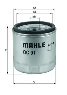 Масляний фiльтр MAHLE / KNECHT OC91D1
