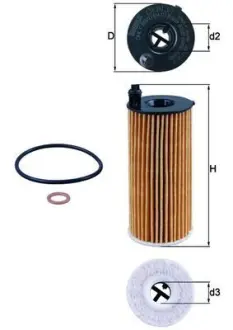 Масляний фiльтр MAHLE / KNECHT OX813/1D