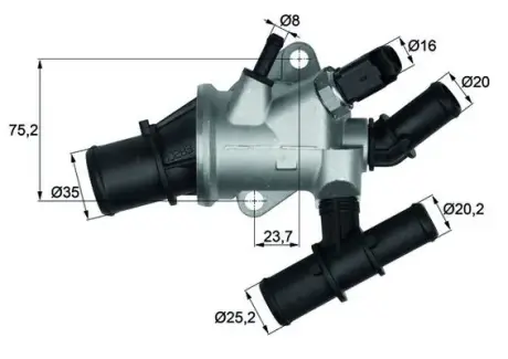 Термостат MAHLE / KNECHT TI 162 88