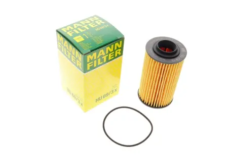 Масляний фільтр ALFA ROMEO 159, BRERA, SPIDER CADILLAC ATS, BLS, SRX OPEL INSIGNIA A, SIGNUM, VECTRA C, VECTRA C GTS SAAB 9-3, 9-5 2.8-3.6 03.05- MANN HU69/3X