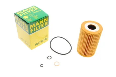 Масляний фільтр BMW 3 (E30), 3 (E36), 3 (E46), 5 (E34), Z3 (E36) 1.6-1.9 06.87-07.06 MANN HU715/4X