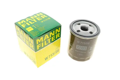 Масляний фільтр AUSTIN MAESTRO, MONTEGO FSO POLONEZ III GAZ VOLGA LAND ROVER DISCOVERY I, FREELANDER I LDV SHERPA LOTUS ELISE, ELISE 340 R, EXIGE MG MAESTRO, MG 6, MG TF 1.0-2.5 10.78- MANN W713/28