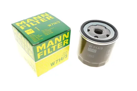 Фільтр масляний Fiat Fiorino 1.0-1.6 80-94/Panda 1.3D 86-92/Tipo 1.4-1.6 88-94/Moskvitch 2141 89-01 MANN W714/3