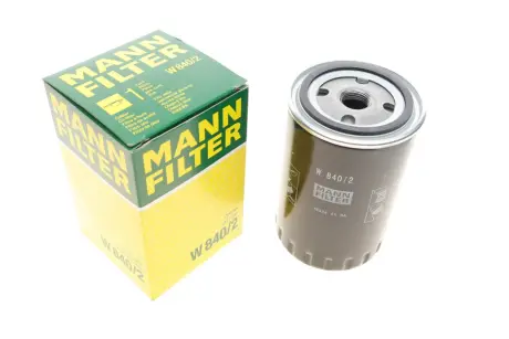 Масляний фільтр AUDI A6 C4 FORD GALAXY I, GALAXY MK I SEAT ALHAMBRA, CORDOBA, CORDOBA VARIO, IBIZA II, TOLEDO I VW GOLF III, GOLF IV, PASSAT B3/B4, POLO 1.9D/2.0/2.5D 08.91-03.10 MANN W840/2