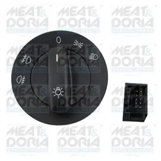 Вимикач світла головний VW CADDY III, CADDY III/MINIVAN, EOS, GOLF PLUS V, GOLF V, JETTA III, PASSAT B6, TOURAN 02.03-08.15 MEAT&DORIA 23808