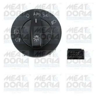 Вимикач світла головний VW CADDY III, CADDY III/MINIVAN, EOS, GOLF PLUS V, GOLF V, GOLF VI, JETTA III, PASSAT B6, TIGUAN, TOURAN 02.03-07.18 MEAT&DORIA 23809