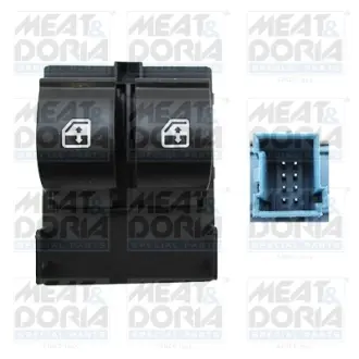 Кнопка піднімання вікна Лів FIAT FIORINO/MINIVAN, QUBO 1.3D/1.4/1.4CNG 11.07- MEAT&DORIA 26035
