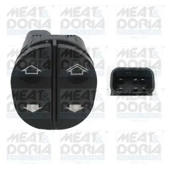 Кнопка піднімання вікна передн Лів FORD FIESTA V, FUSION, TRANSIT CONNECT 1.25-2.0 11.01-12.13 MEAT&DORIA 26044
