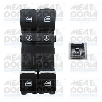Кнопка піднімання вікна передн Лів SEAT ALHAMBRA VW SHARAN, TOUAREG 1.8-4.2 01.11-12.22 MEAT&DORIA 26327