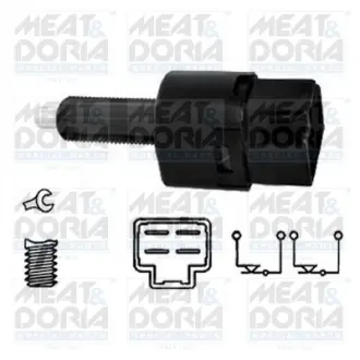 Вимикач світла гальма INFINITI EX, FX, G, M, Q60, Q70, QX50 I, QX80 NISSAN 350Z, 370Z, CUBE, GT-R, JUKE, MICRA C+C III, MICRA III, MICRA IV, MICRA V, MURANO II, MURANO III, NAVARA NP300 11.00- MEAT&DORIA 35063