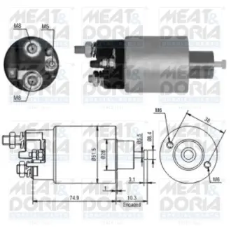 Соленоїд стартера OPEL MOVANO A RENAULT MASTER II 2.5D/2.8D 07.98-10.01 MEAT&DORIA 46099