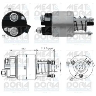 Соленоїд стартера TOYOTA AVENSIS, COROLLA, COROLLA VERSO, MR2 III 1.4/1.6/1.8 10.99-03.09 MEAT&DORIA 46102