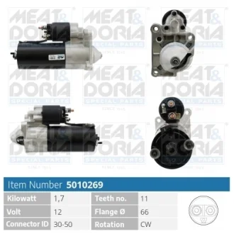 RENAULT Стартер CLIO II 1.9 D 00-01, DACIA Meat & Doria 5010269