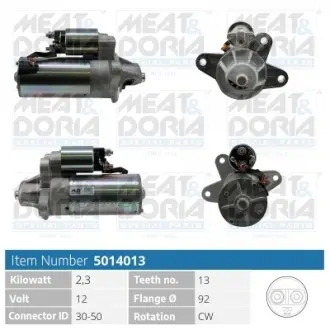 MEATDORIA FORD стартер Galaxy 95-,LDV MEAT&DORIA 5014013