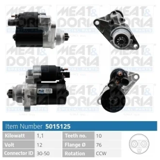 VW стартер Golf,Polo,Skoda Fabia,Octavia,Seat,Audi Meat & Doria 5015125