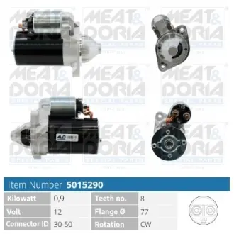 MEATDORIA HYUNDAI Стартер ACCENT II (LC) 1.5 00-03, GETZ (TB) 1.6 02-05, KIA CERATO I 1.6 04-09 MEAT&DORIA 5015290