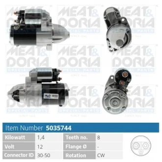 CITROEN Стартер C-CROSSER 08-, MITSUBISHI, PEUGEOT Meat & Doria 5035744