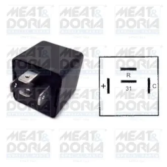 Реле повороту (12В) FIAT CINQUECENTO, DUCATO, ELBA, FIORINO, FIORINO/MINIVAN, PANDA, PANDA/HATCHBACK, TALENTO 10.80- MEAT&DORIA 7242001