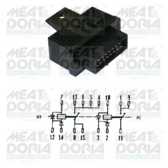 Реле паливного насосу CITROEN BERLINGO, EVASION PEUGEOT EXPERT, PARTNER/MINIVAN 1.1-2.0 06.94-12.15 MEAT&DORIA 73240107
