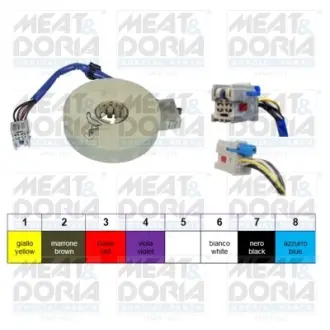 Датчик кута повороту керма ABARTH GRANDE PUNTO, PUNTO FIAT GRANDE PUNTO, PANDA, PANDA/HATCHBACK, PUNTO EVO, PUNTO EVO/HATCHBACK, PUNTO/HATCHBACK LANCIA YPSILON OPEL MERIVA A 0.9-1.9D 05.03- MEAT&DORIA 93054