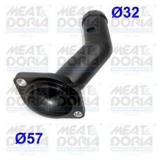 MEATDORIA VW Фланець охолоджувальної рідини Audi A3,Skoda Fabia,Octavia,SuperB,Caddy III,Golf IV,V,VI,Passat,Sharan,Touran,T5 1.6/2.0 MEAT&DORIA 93121