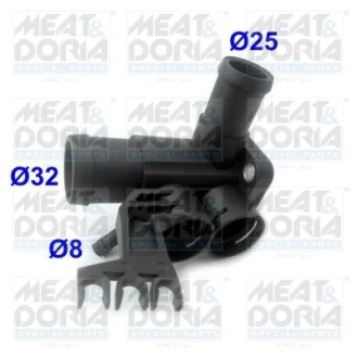 MEATDORIA VW Фланець охолоджувальної рідини Golf,Jetta,Passat,T4,AUDI,SEAT 1,6-2,0 MEAT&DORIA 93546