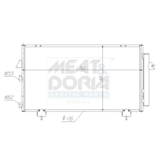 TOYOTA Радіатор кондиціонера (конденсатор) Rav 4 II 00 Meat & Doria 991043