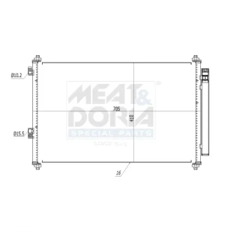TOYOTA Радіатор кондиціонера (конденсатор) Previa III, Rav 4 III 05 Meat & Doria 991065