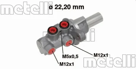 Циліндр гальмівний головний Metelli 05-0686
