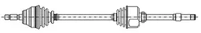 Піввісь (передня) (R) VW T5 2.0TDI 09-15 (38z/26z/858mm) АКПП Metelli 17-1415
