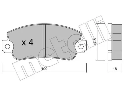 Гальмівні колодки Metelli 22-0033-0