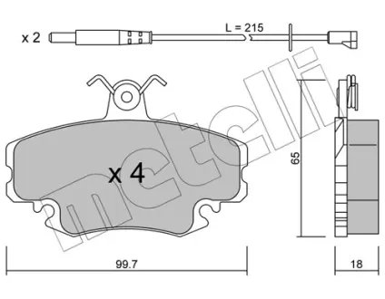 Гальмівні колодки Metelli 22-0120-0K