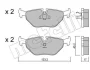 Колодки гальмівні (задні) BMW 3 (E30/E36/E46) 90-98/ 5 (E34) -97 (Teves) Metelli 22-0125-0 (фото 2)
