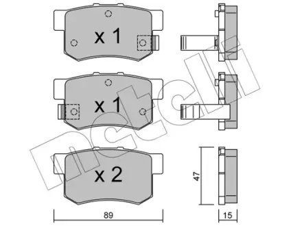 Гальмівні колодки Metelli 22-0173-0