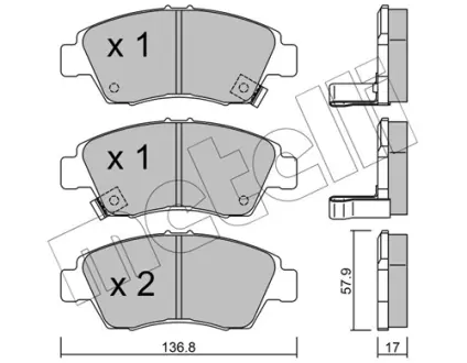 Гальмівні колодки Metelli 22-0175-0