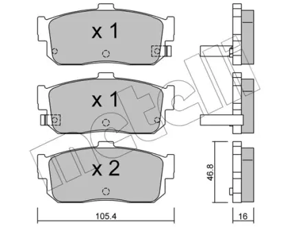Гальмівні колодки Metelli 22-0193-1