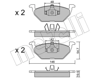 Гальмівні колодки Metelli 22-0211-1