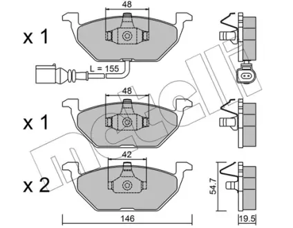Гальмівні колодки Metelli 22-0211-2