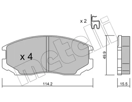 Гальмівні колодки Metelli 22-0221-1