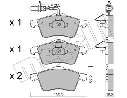 Тормозные колодки Metelli 22-0263-1