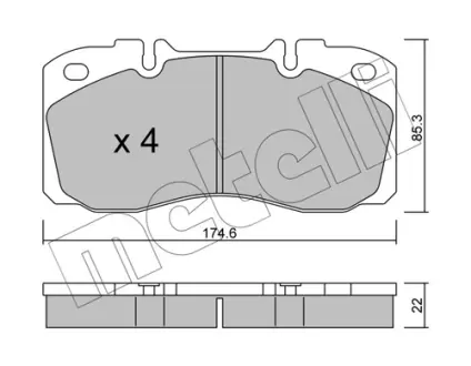 Тормозные колодки Metelli 22-0268-0