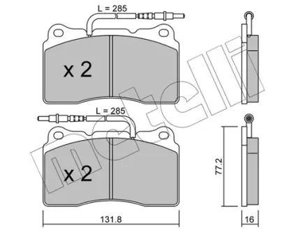 Тормозные колодки Metelli 22-0288-2