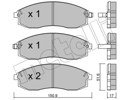 Гальмівні колодки Metelli 22-0306-0