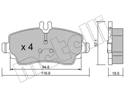 Тормозные колодки Metelli 22-0310-1