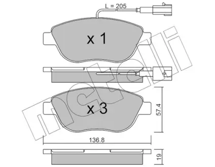 Тормозные колодки Metelli 22-0322-0