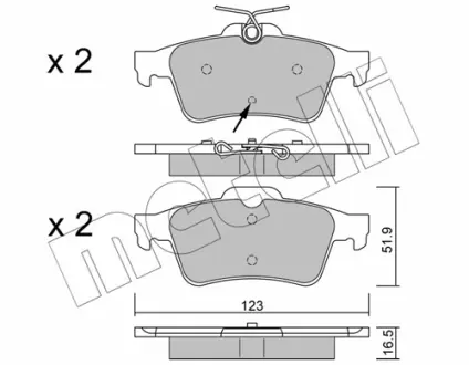 Тормозные колодки Metelli 22-0337-2