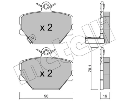 Гальмівні колодки Metelli 22-0341-0