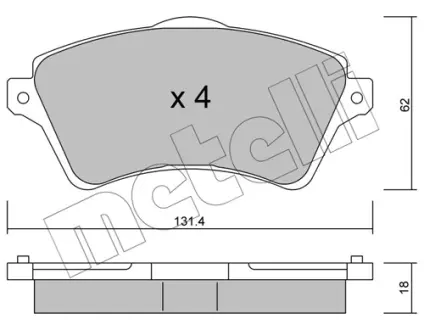 Тормозные колодки Metelli 22-0349-0