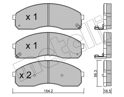 Гальмівні колодки Metelli 22-0374-0